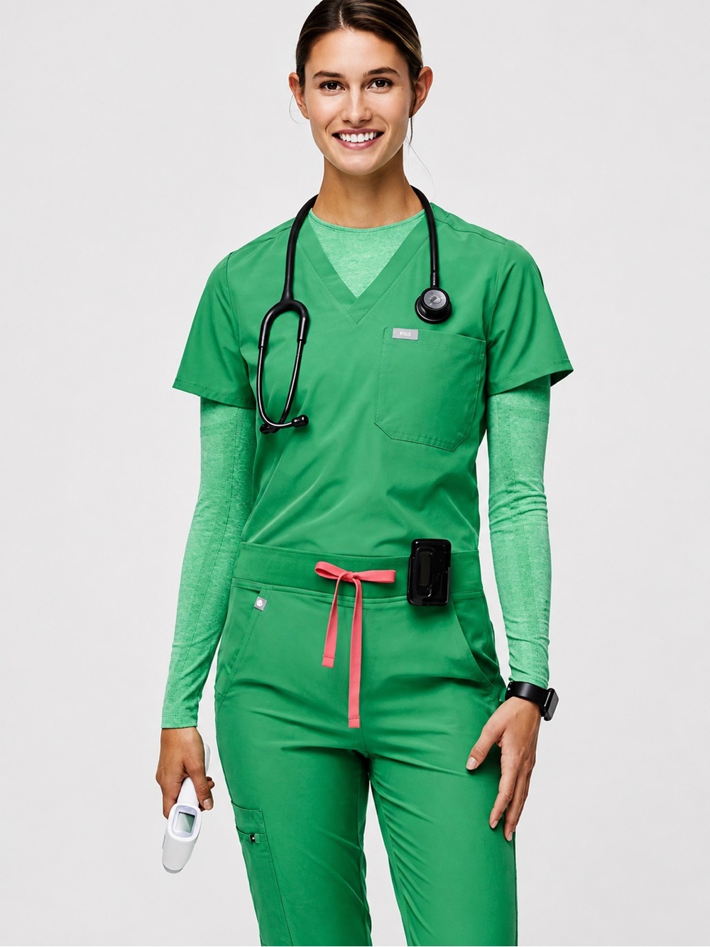Figs SET! High Waisted Zamora and Catarina One Pocket Scrub Top * NWT *